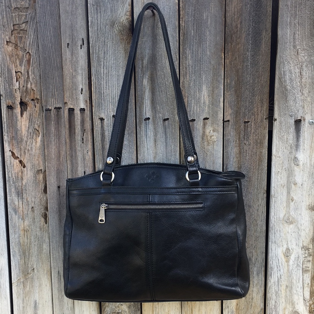 Patricia Nash Poppy Tote Heritage Collection Bag Leather Black